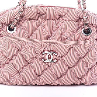 Chanel Nylon Bubble Quilt Shoulder Bag Red White 9 of 9