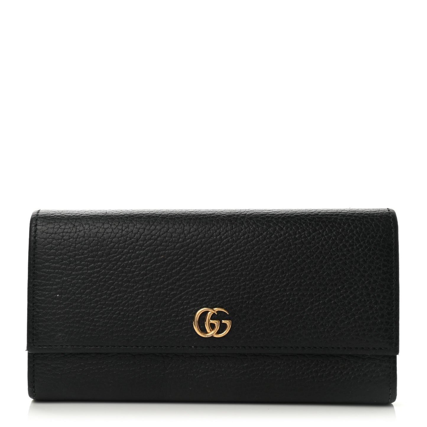 Dollar Calfskin GG Marmont Continental Wallet Black