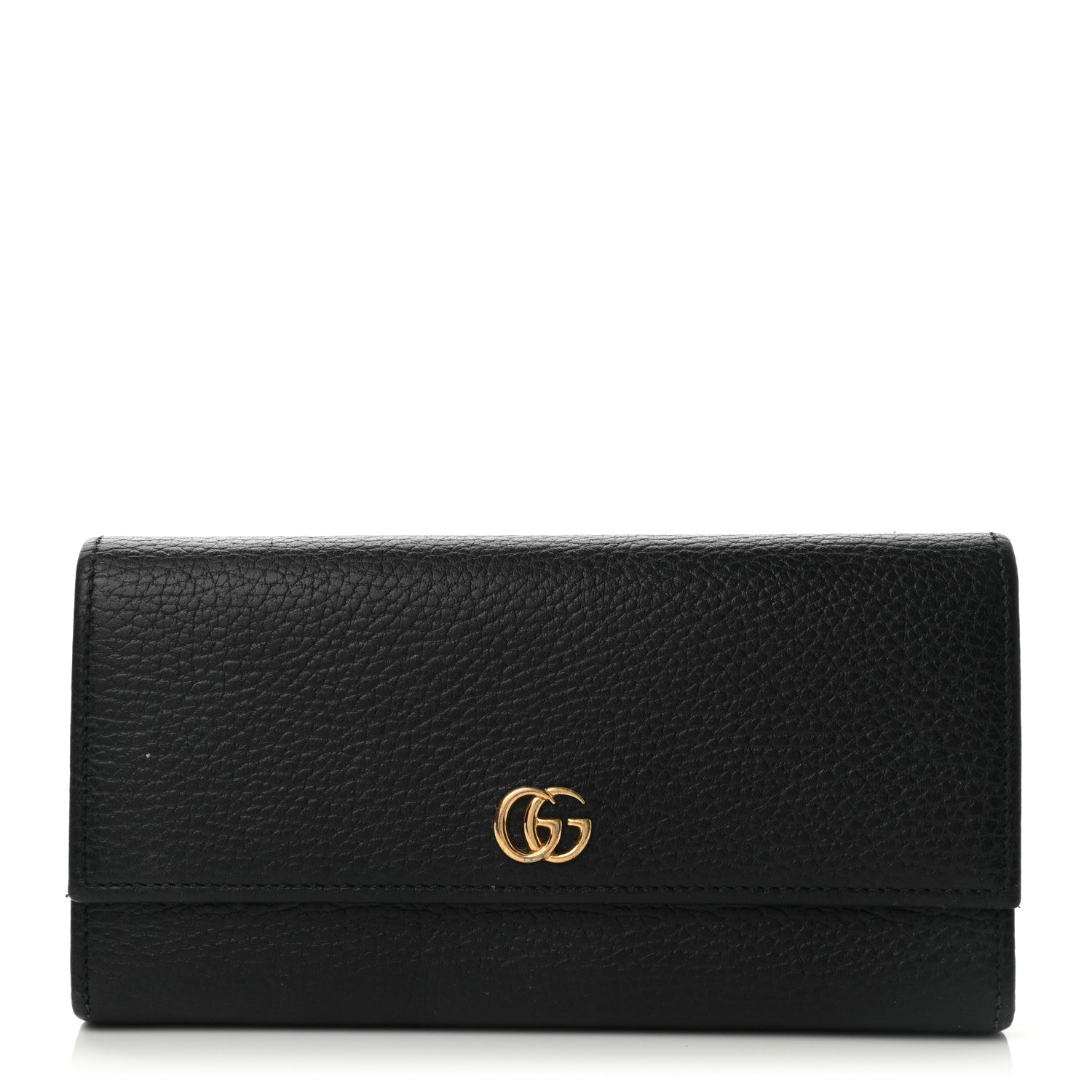 Gucci Dollar Calfskin GG Marmont Continental Wallet Black 1 of 7