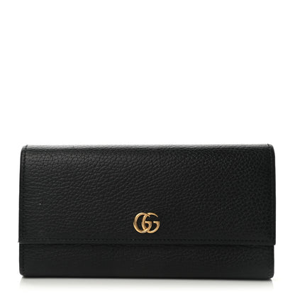 Gucci Dollar Calfskin GG Marmont Continental Wallet Black 1 of 7