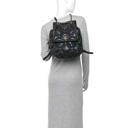 Chanel Iridescent Calfskin Quilted Chesterfield Backpack Black 2 of 11