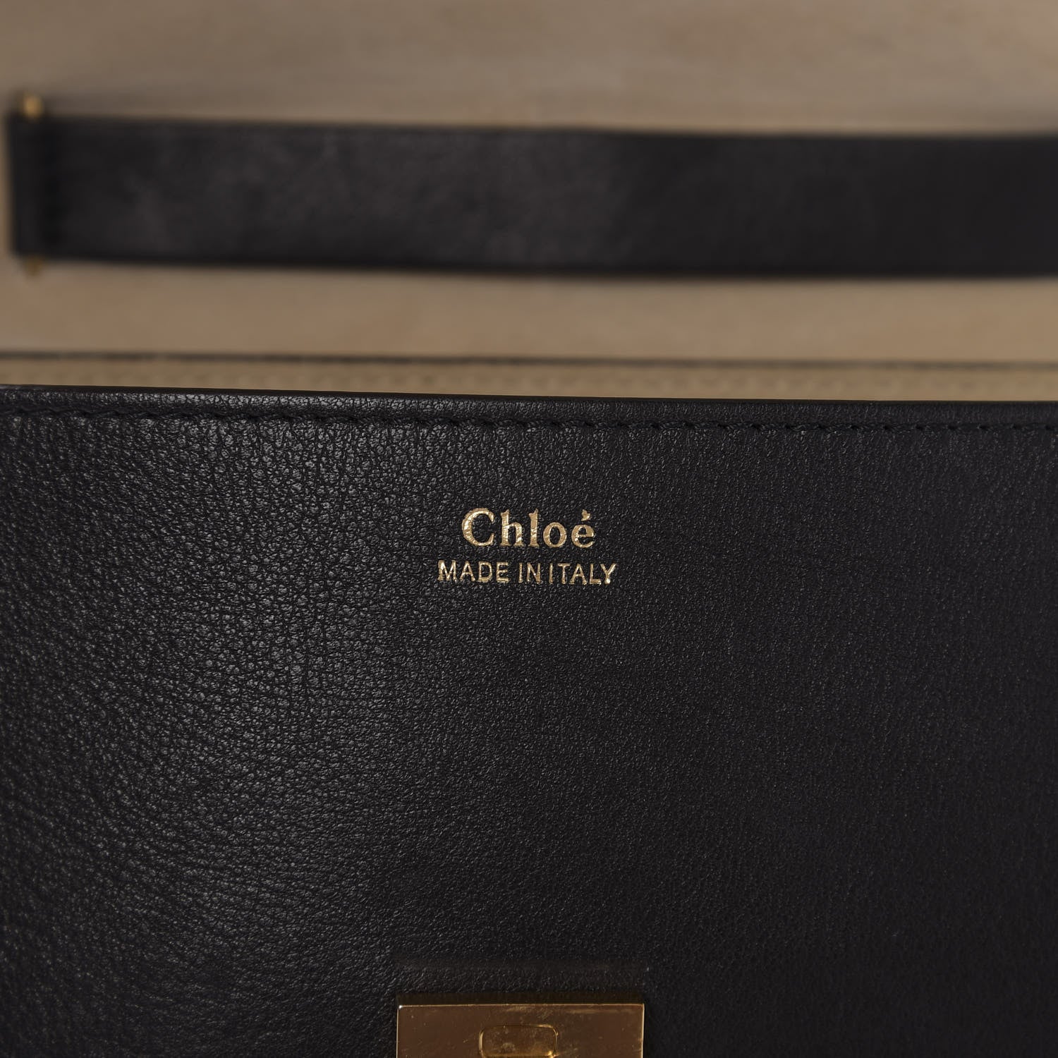 Chloe Calfskin Perforated Drew Shoulder Bag Black 10 of 20