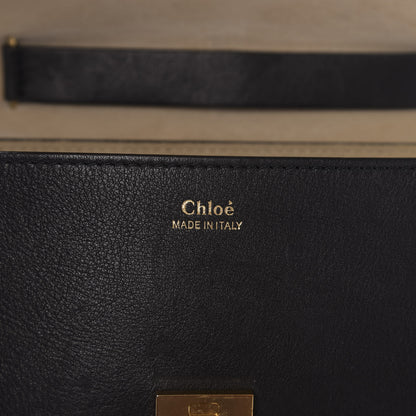 Chloe Calfskin Perforated Drew Shoulder Bag Black 10 of 20