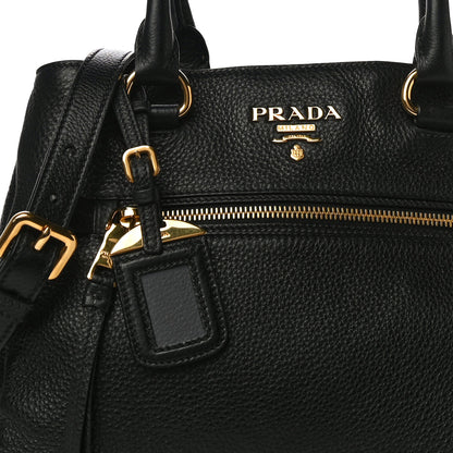 Prada Vitello Daino Top Handle Tote Black 7 of 11