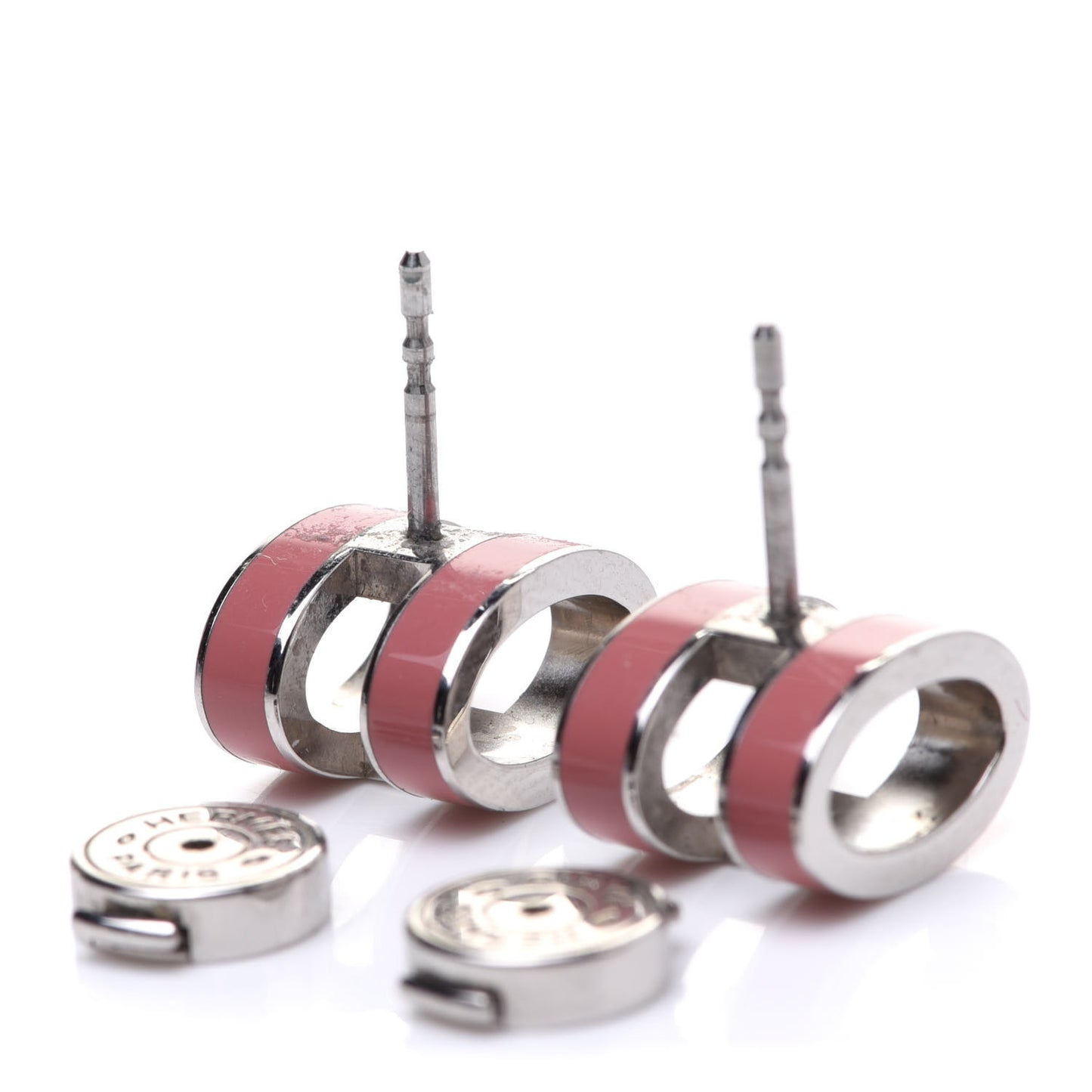 Palladium Lacquered Pop H Earrings Sugar Pink