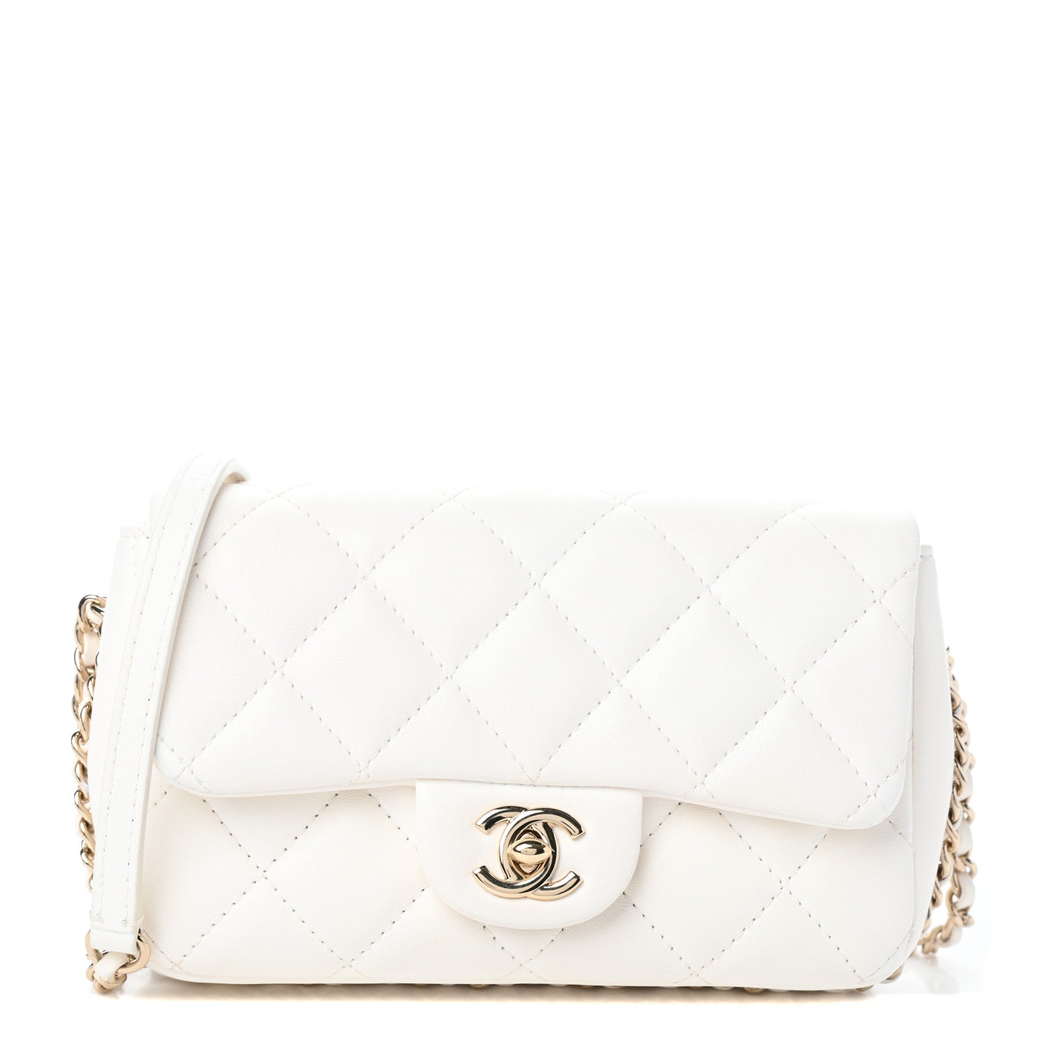 Chanel Lambskin Quilted Mini My Precious Flap White 1 of 10