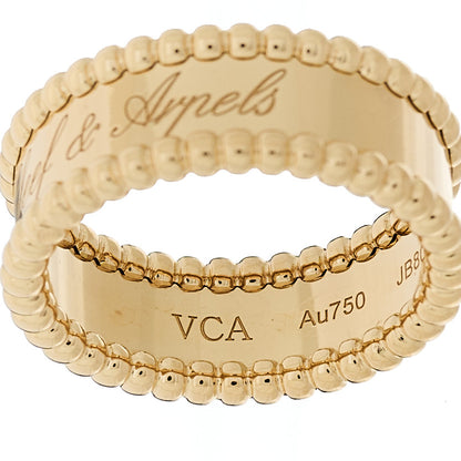 Van Cleef & Arpels 18K Yellow Gold Perlee Signature Ring 54 7 5 of 6