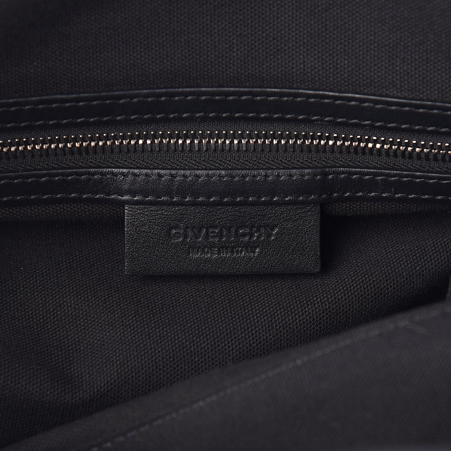 Givenchy Waxed Calfskin Medium Nightingale Logo Strap Black 6 of 11