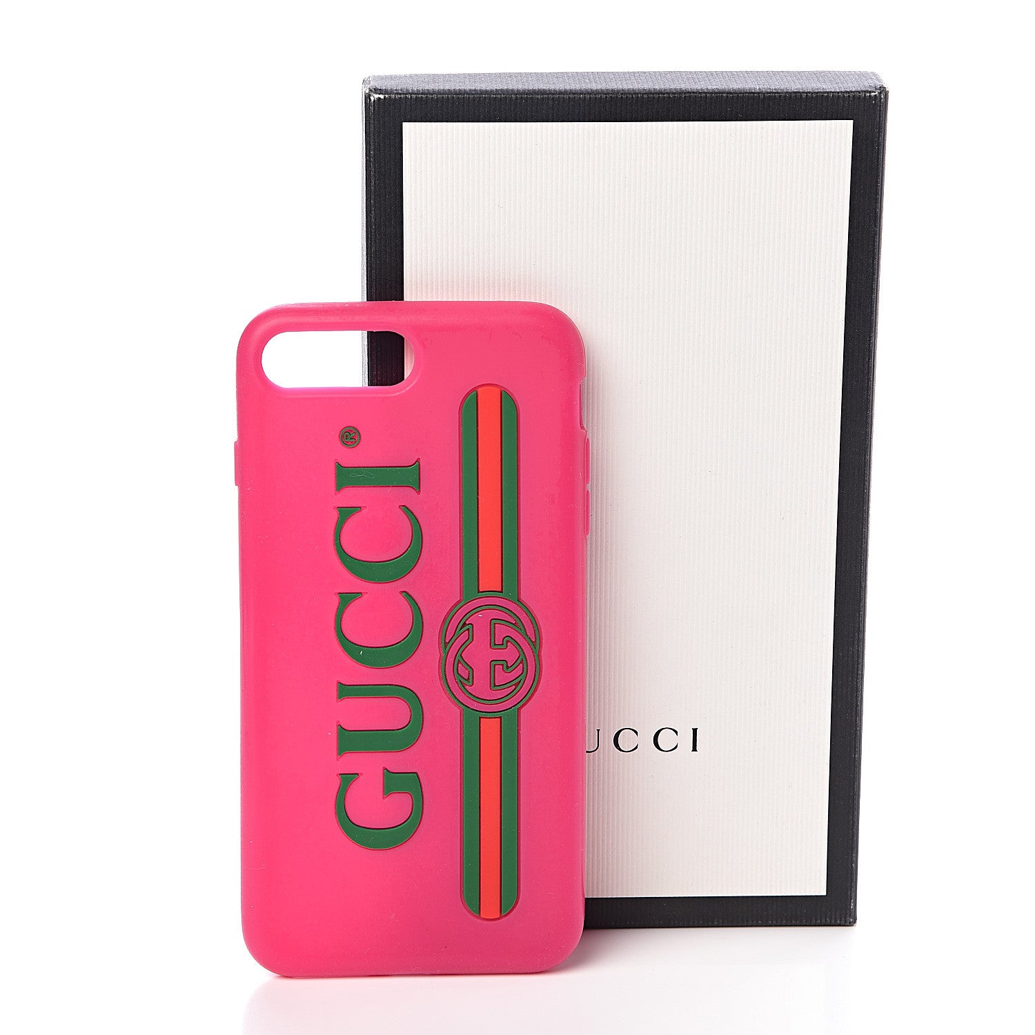 Gucci Rubber Print iPhone 7/8 Plus Case Pink 6 of 6