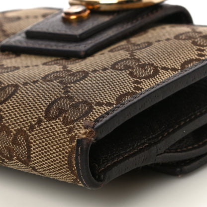 Gucci Monogram D Ring Compact Wallet Dark Brown 9 of 18