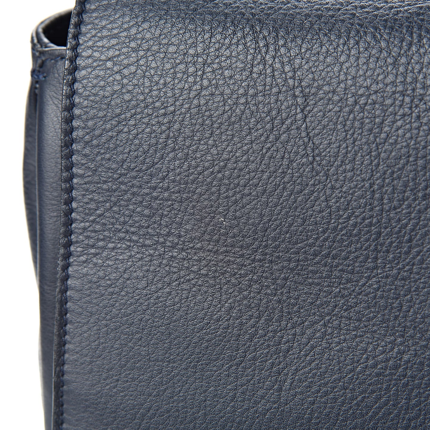 Waxy Grained Calfskin Medium Pandora Pure Flap Bag Night Blue