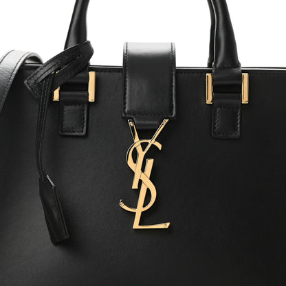 Saint Laurent Calfskin Monogram Baby Cabas Black 8 of 10