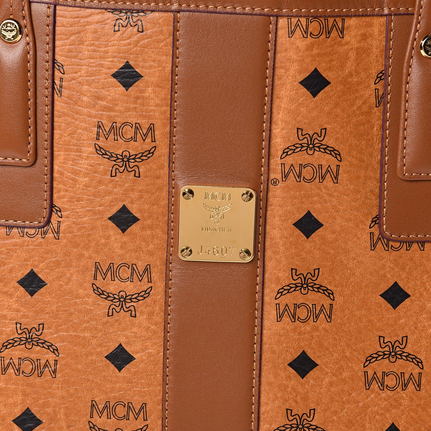 Visetos Medium Liz Reversible Shopper Tote Cognac