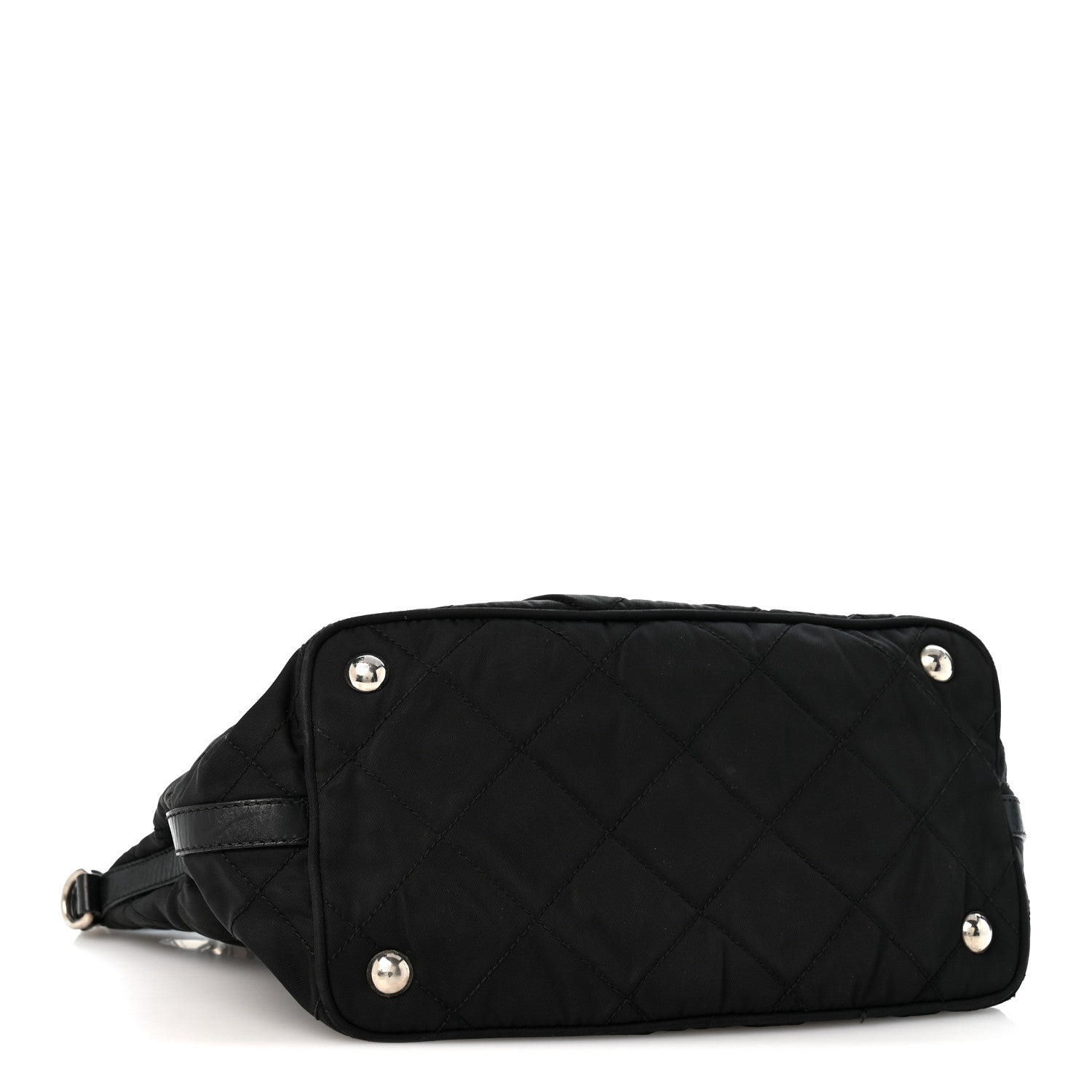 Prada Nylon Tessuto Impuntu Quilted Shoulder Bag Black 3 of 13