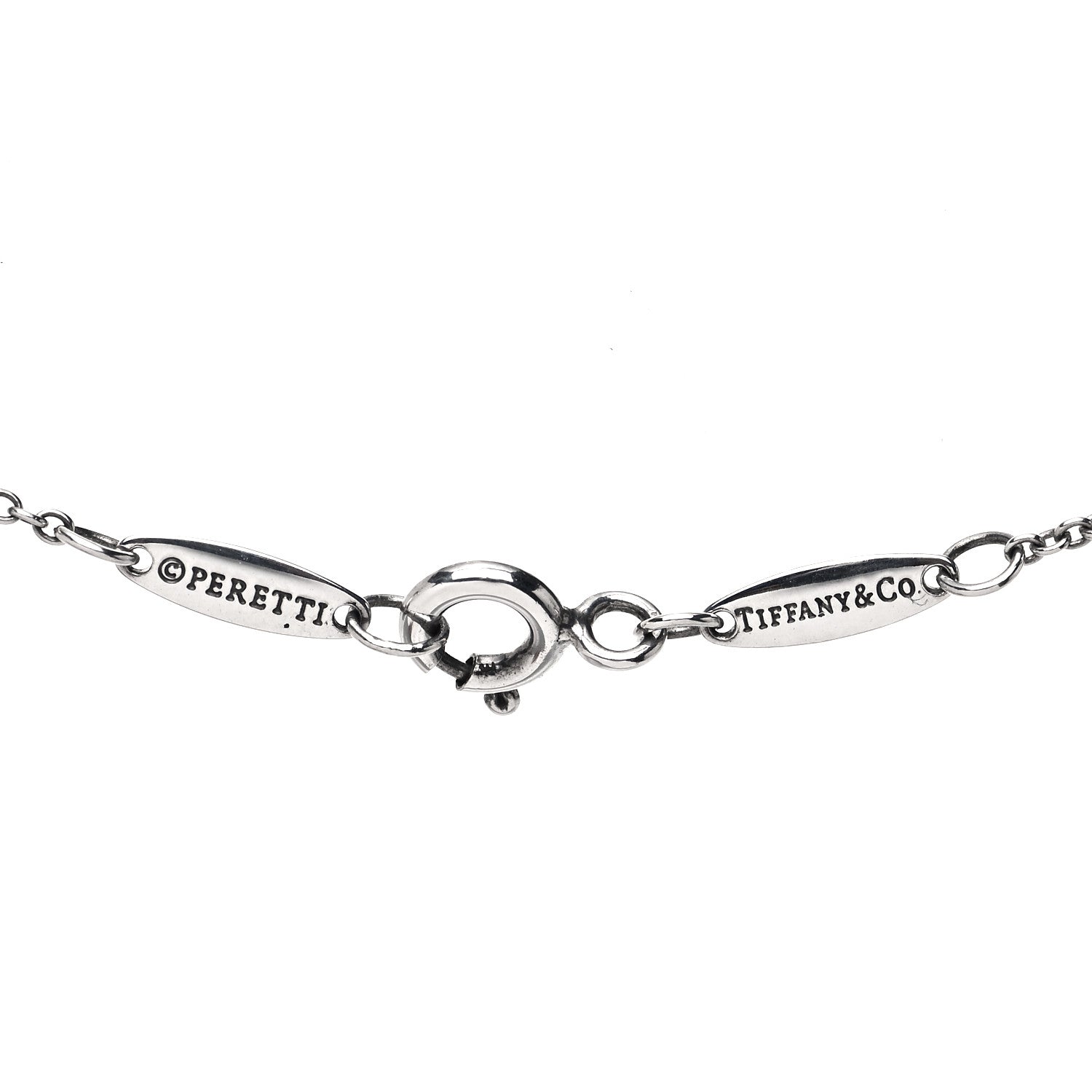Tiffany Sterling Silver Aquamarine .06ct Elsa Peretti Color by the Yard Pendant Necklace 8 of 10
