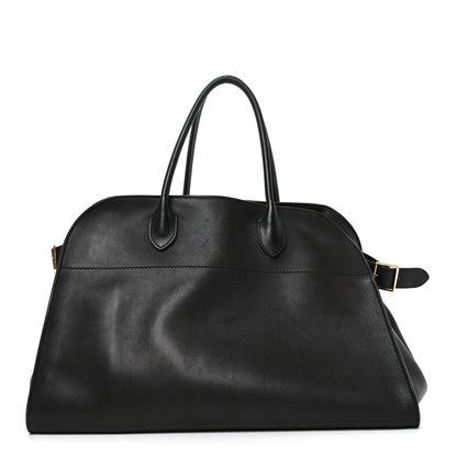 The Row Polished Saddle Calfskin Soft Margaux 15 Black 1 of 9