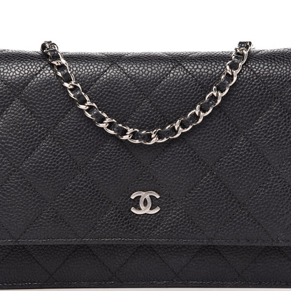 Chanel Caviar Quilted Wallet On Chain WOC Black 11 of 12