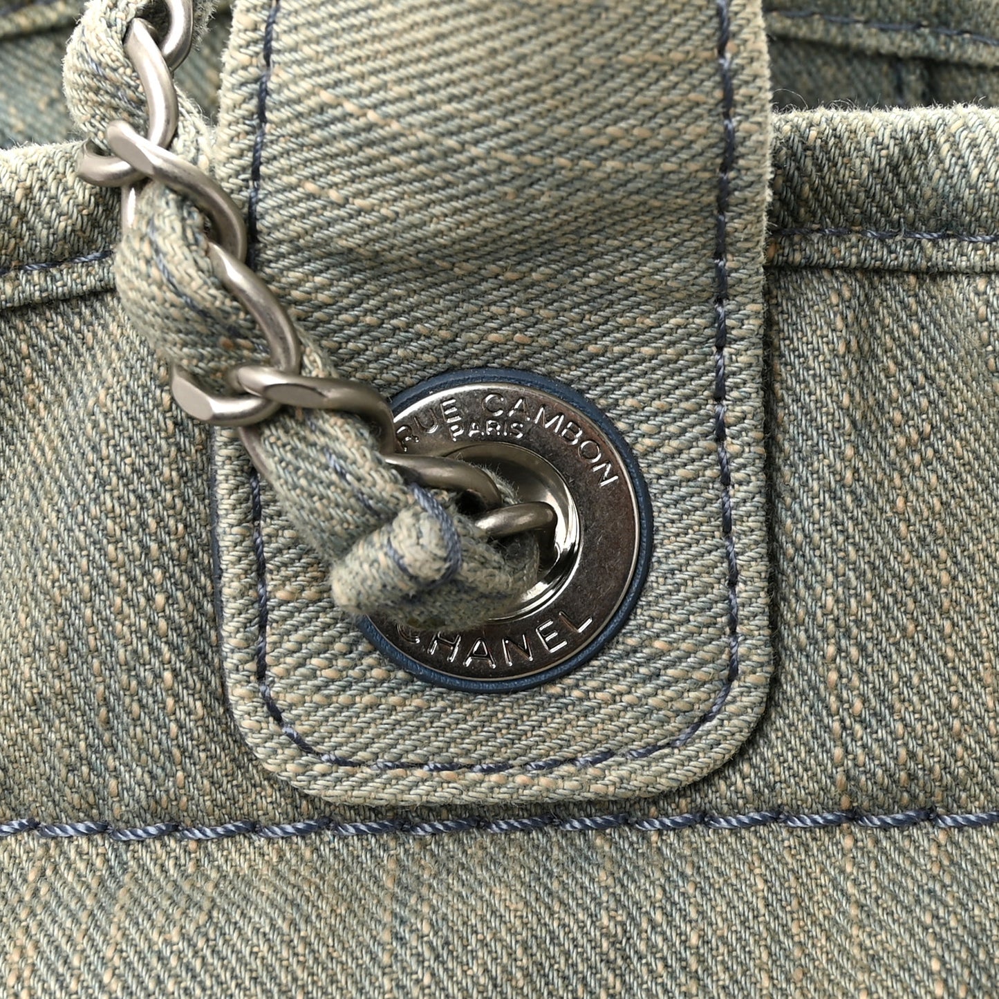 Denim Small Deauville Tote  Light Blue