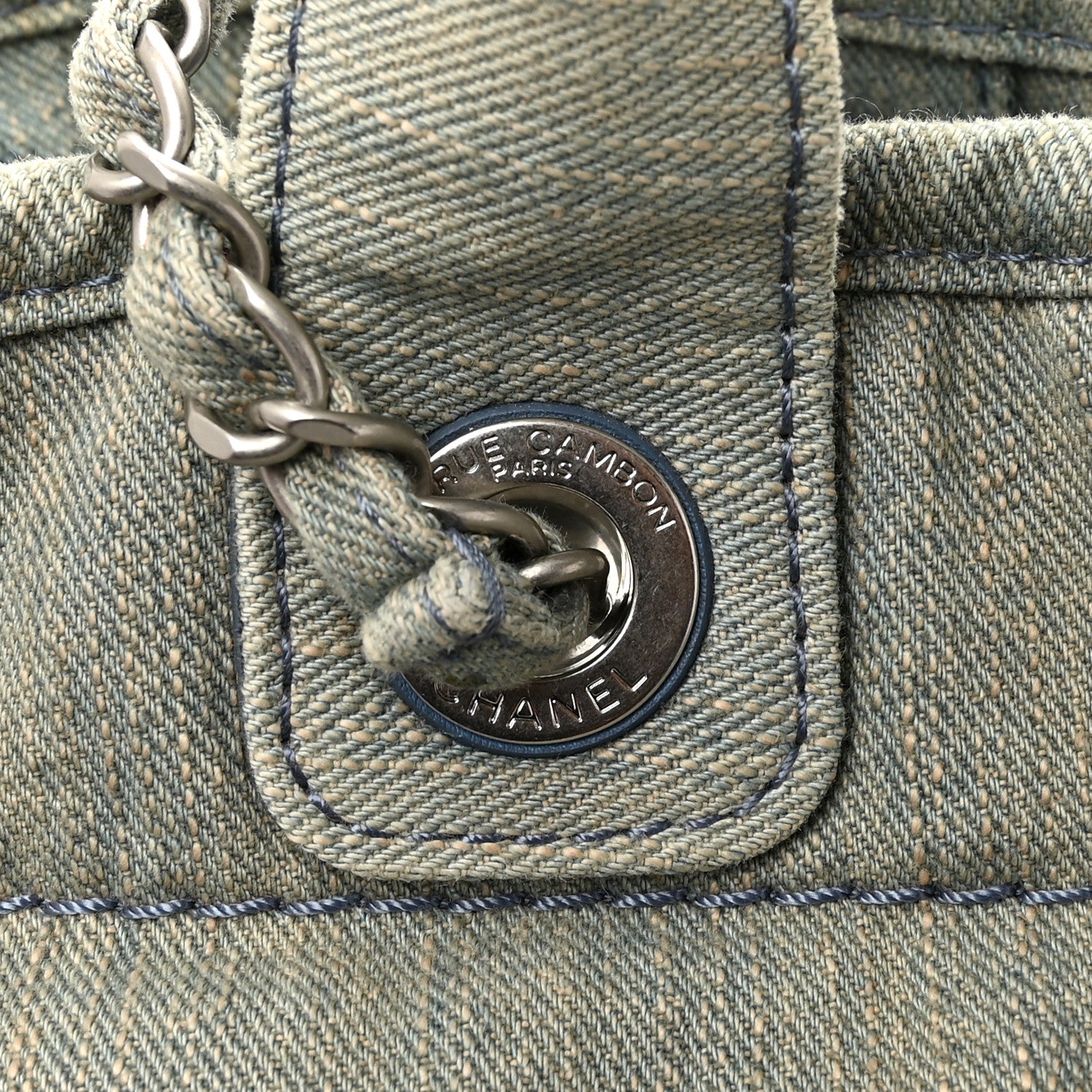 Chanel Denim Small Deauville Tote  Light Blue 12 of 12