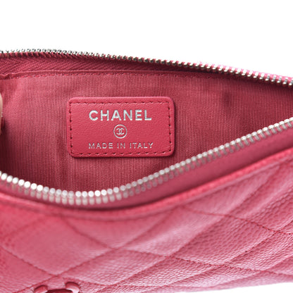 Chanel Caviar Quilted Classic Flat Wallet Pouch Pink 6 of 7