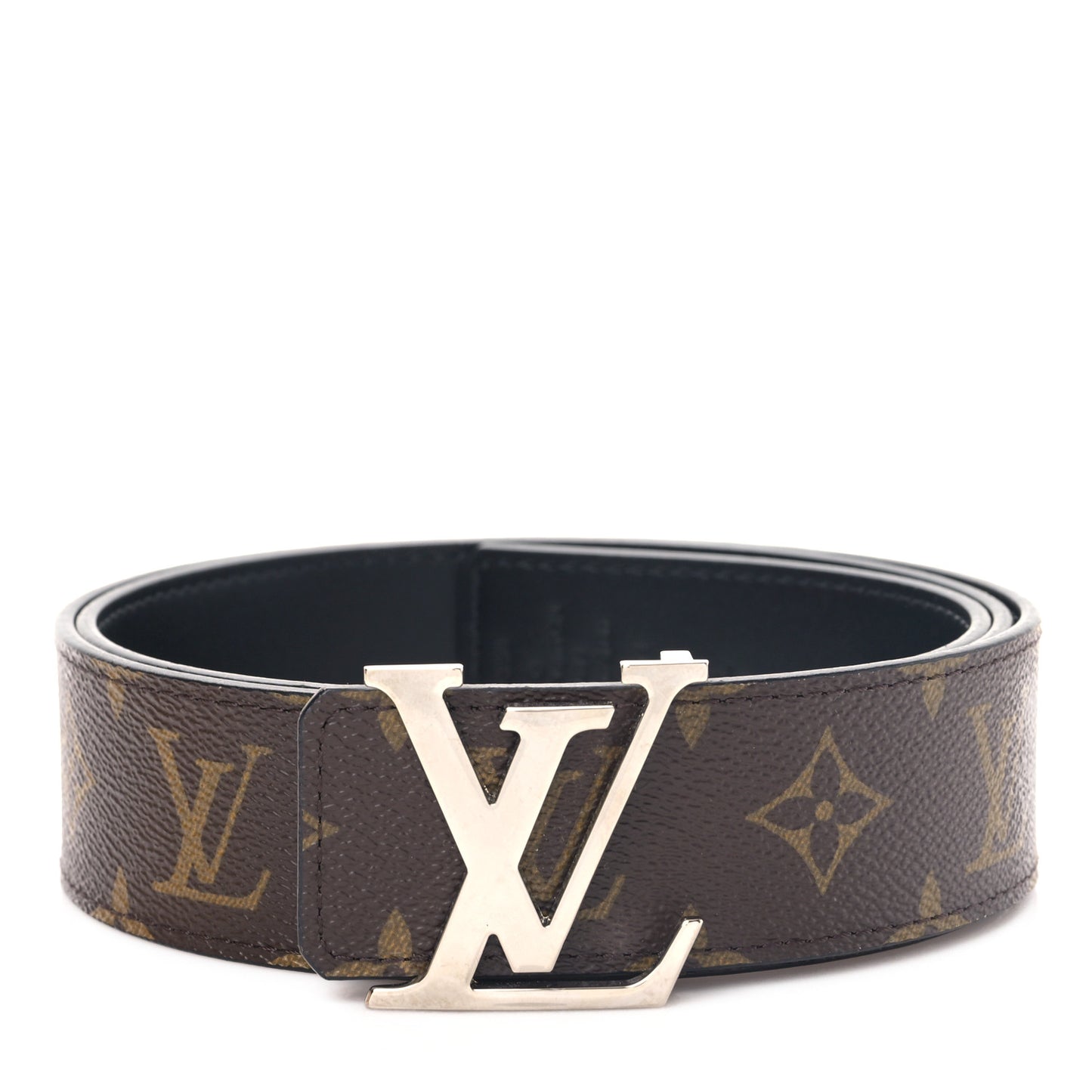 Calfskin Monogram 40mm LV Initiales Reversible Belt 90/36 Black