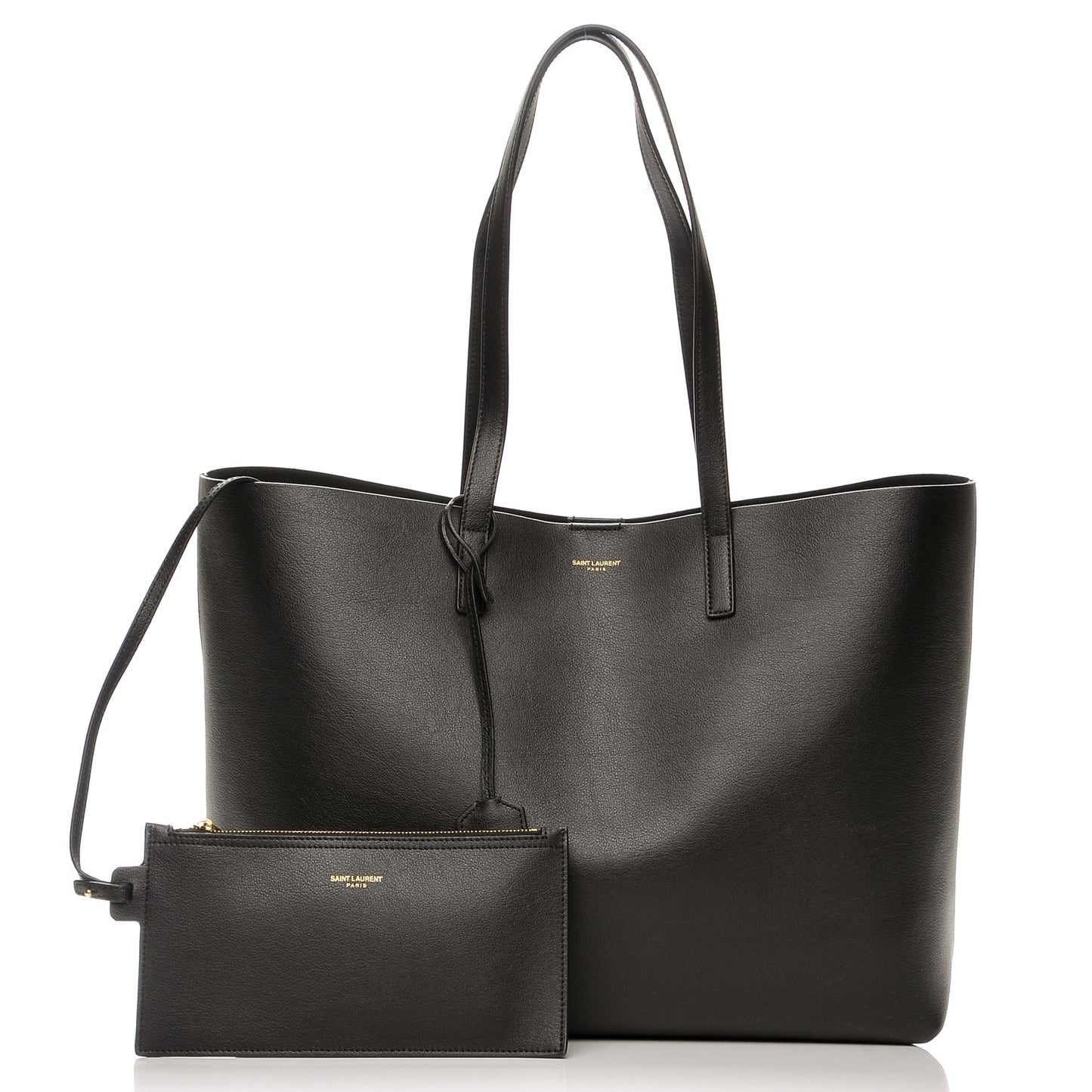 Calfskin Large Shopping Tote Black
