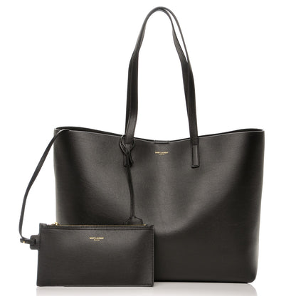 Saint Laurent Calfskin Large Shopping Tote Black 3 of 9