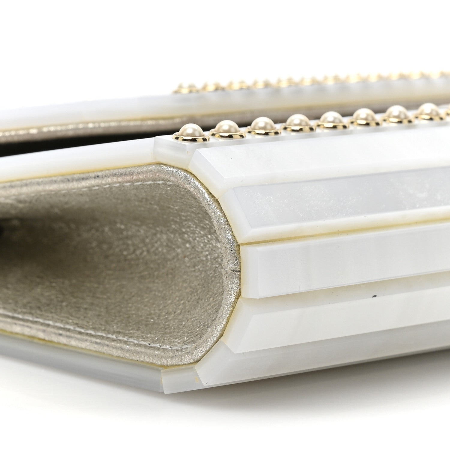 Jimmy Choo Acrylic Pearl Candy Clutch White 8 of 11