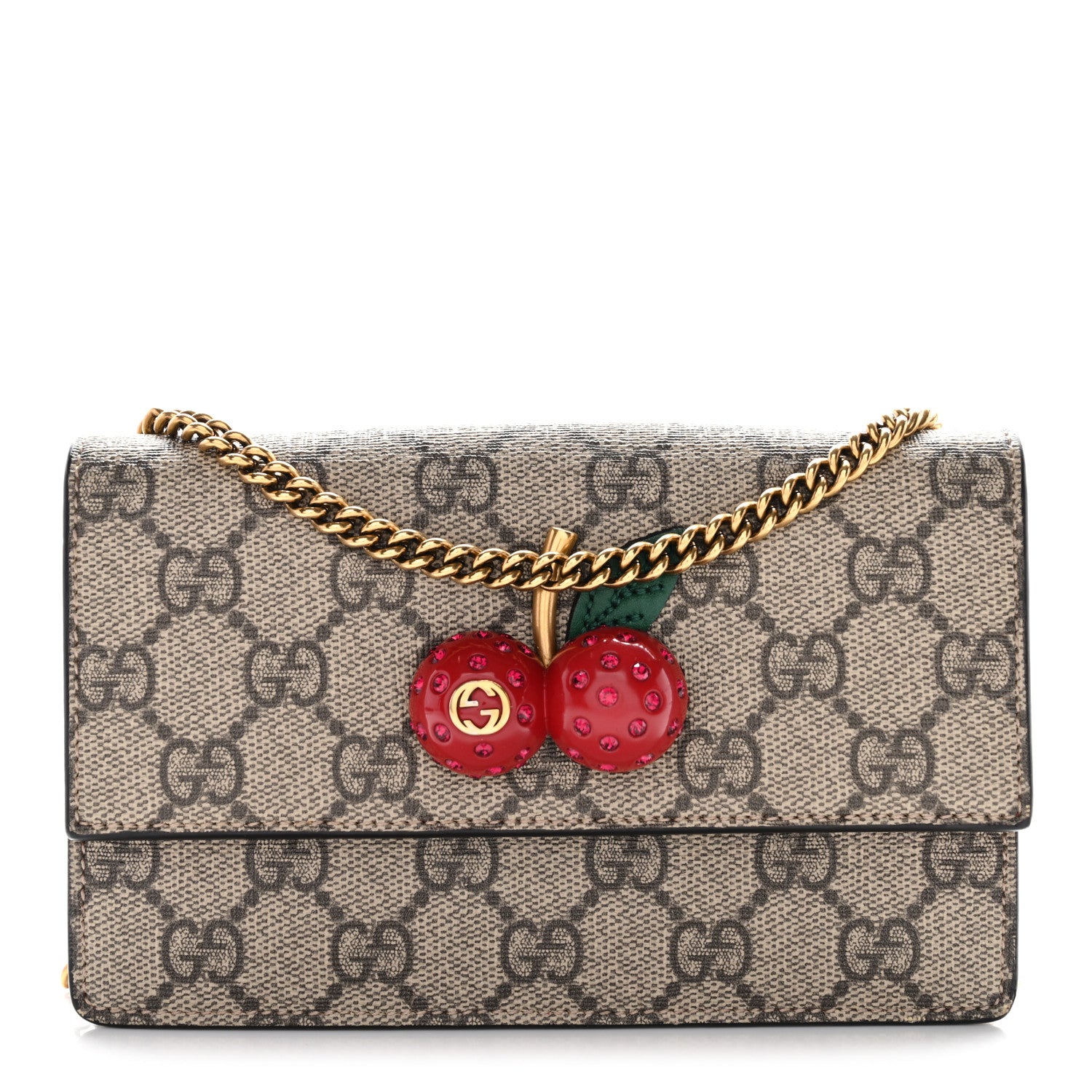Gucci GG Supreme Monogram Mini Cherry Chain Bag 1 of 11