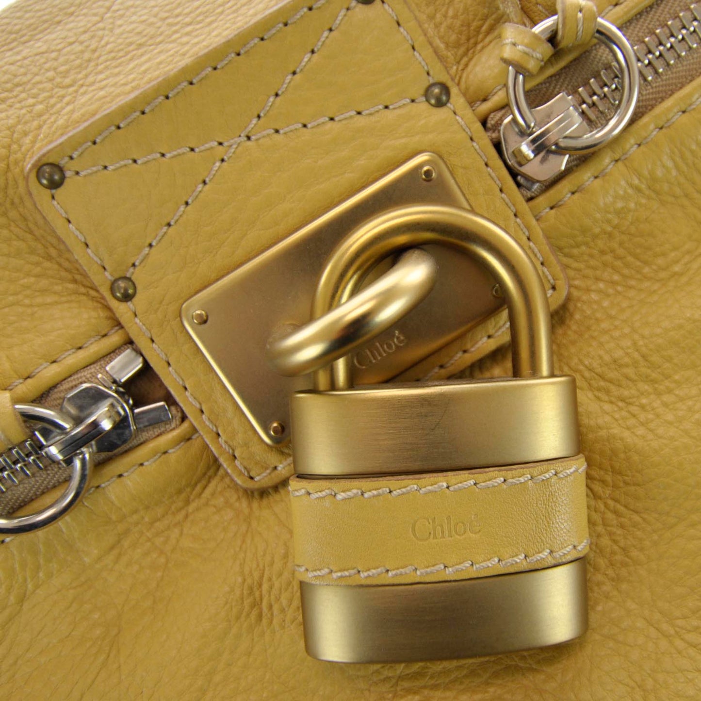 Leather Paddington Front Pocket Tote Maize Yellow