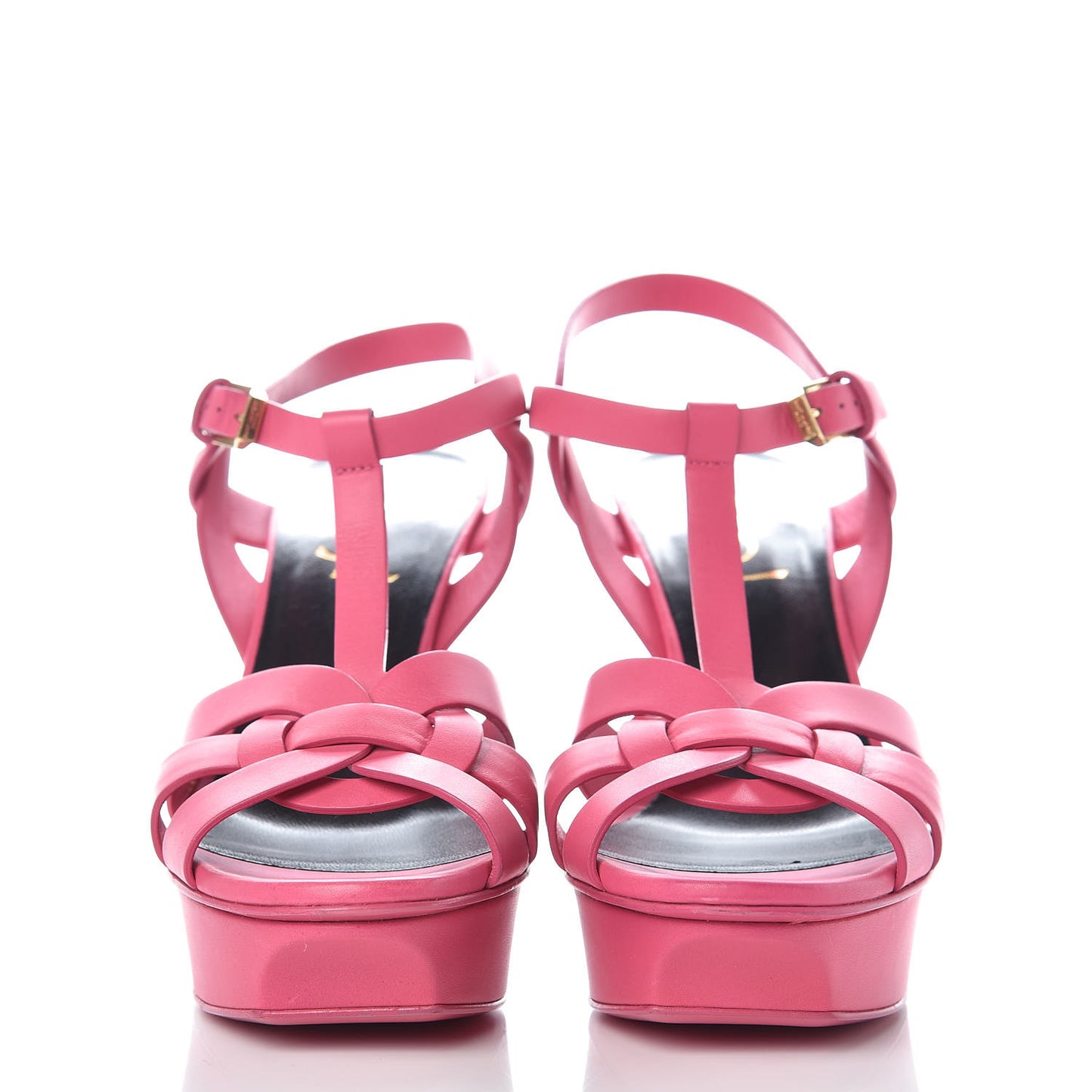 Calfskin Tribute 75 Platform Sandals 37.5 Fuchsia