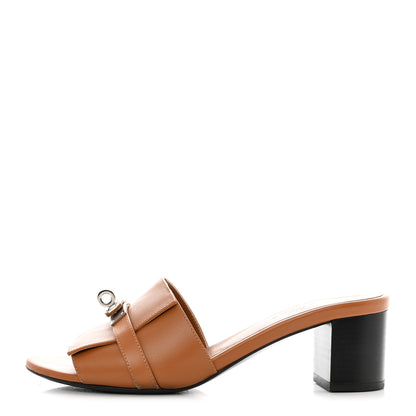 Hermes Calfskin Gigi 50 Sandals 37.5 Naturel 1 of 11