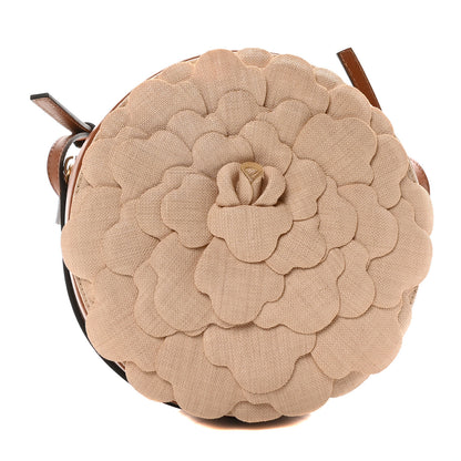 Valentino Garavani Canvas Calfskin Atelier 03 Rose Edition Round Crossbody Bag Natural 1 of 10