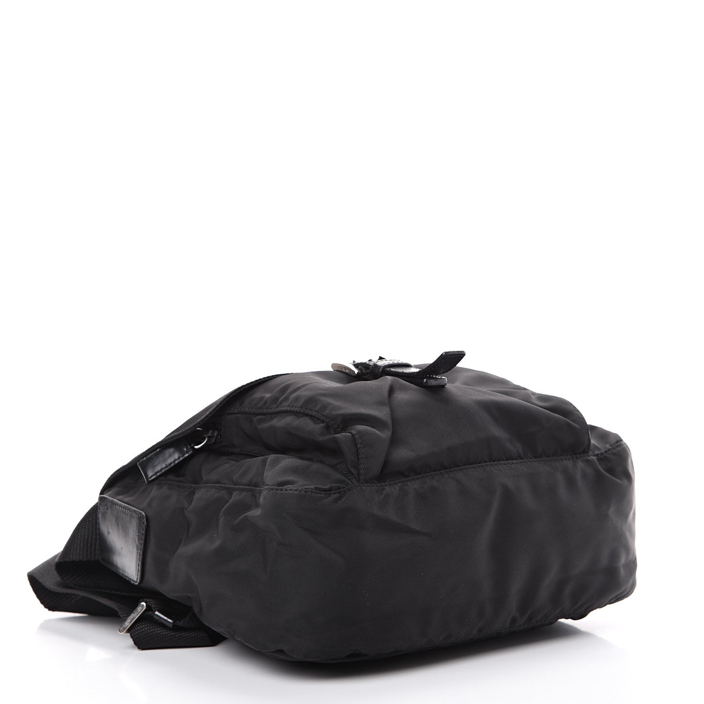 Tessuto Nylon Single Buckle Messenger Bag Black