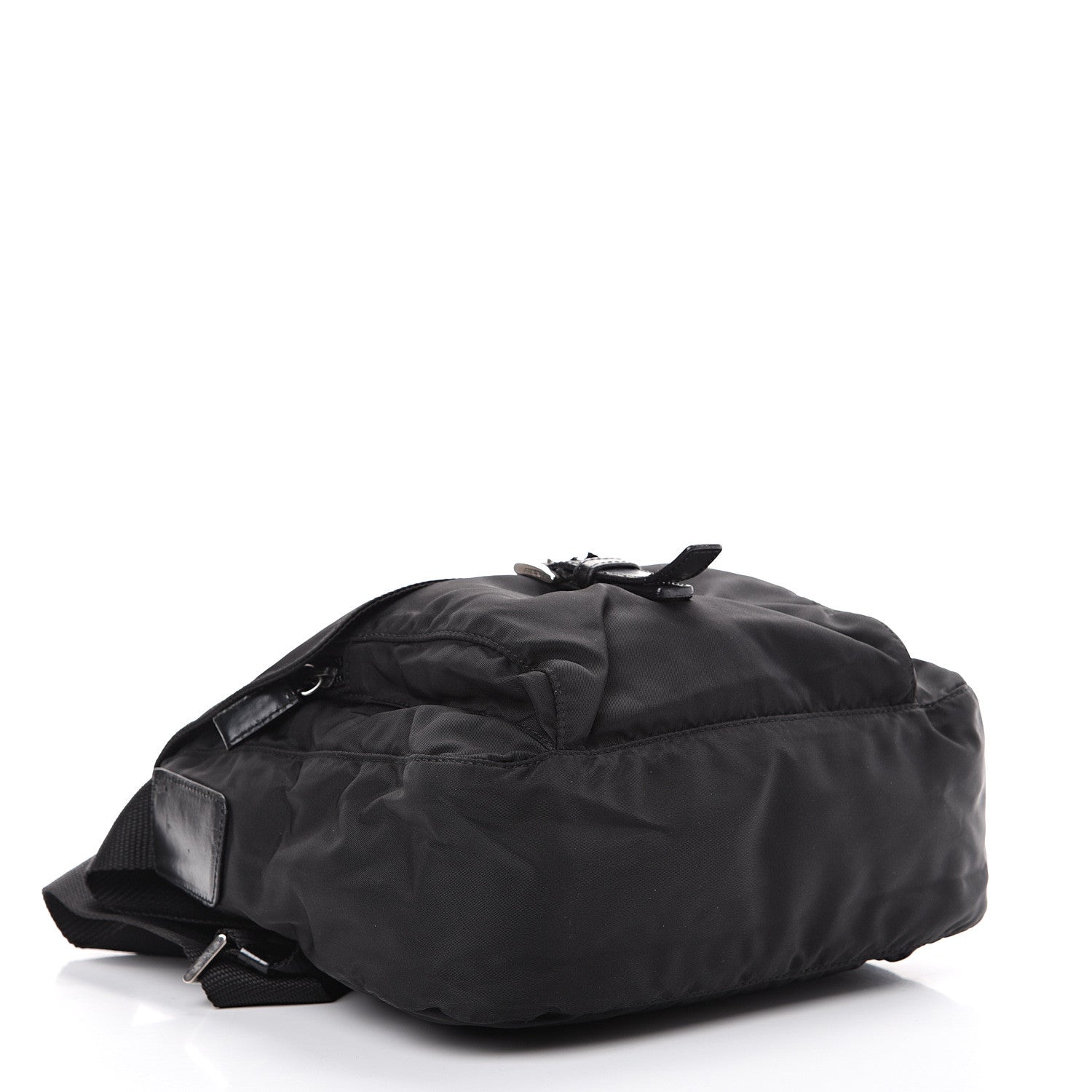 Prada Tessuto Nylon Single Buckle Messenger Bag Black 3 of 13