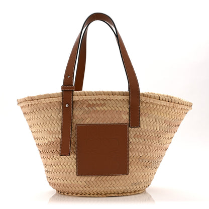 Loewe Raffia Medium Basket Tote Bag Natural Tan 1 of 10
