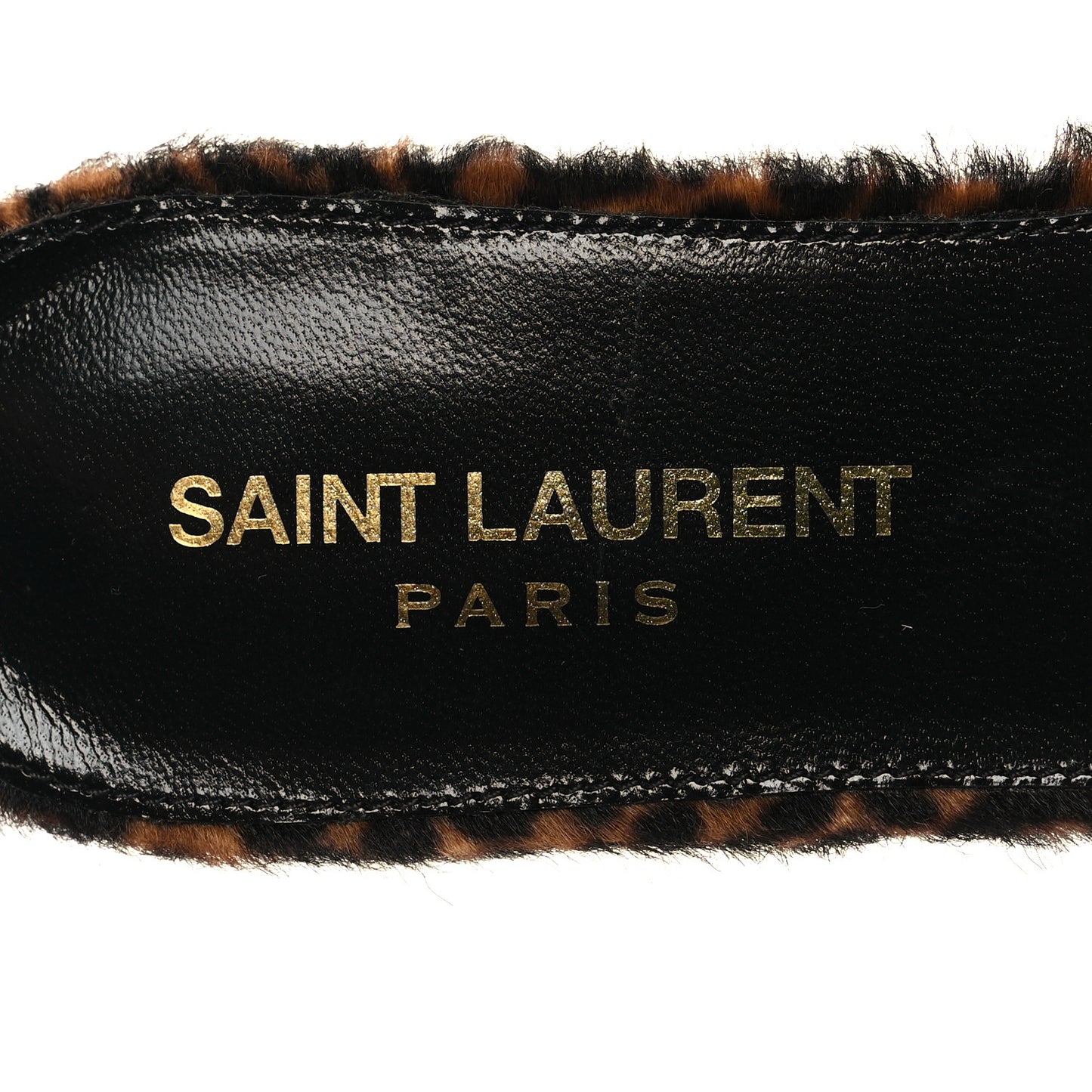 Calf Hair Leopard Print Tribute 05 Slide Sandals 36 Manto Natural