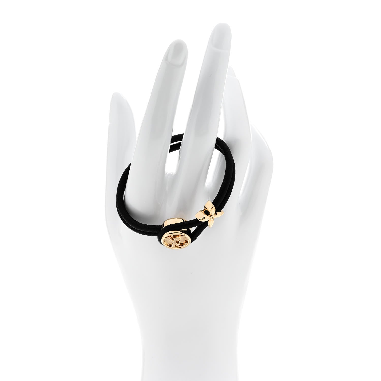 Louis Vuitton Calfskin Keep A Secret Bracelet 17 Black 2 of 4