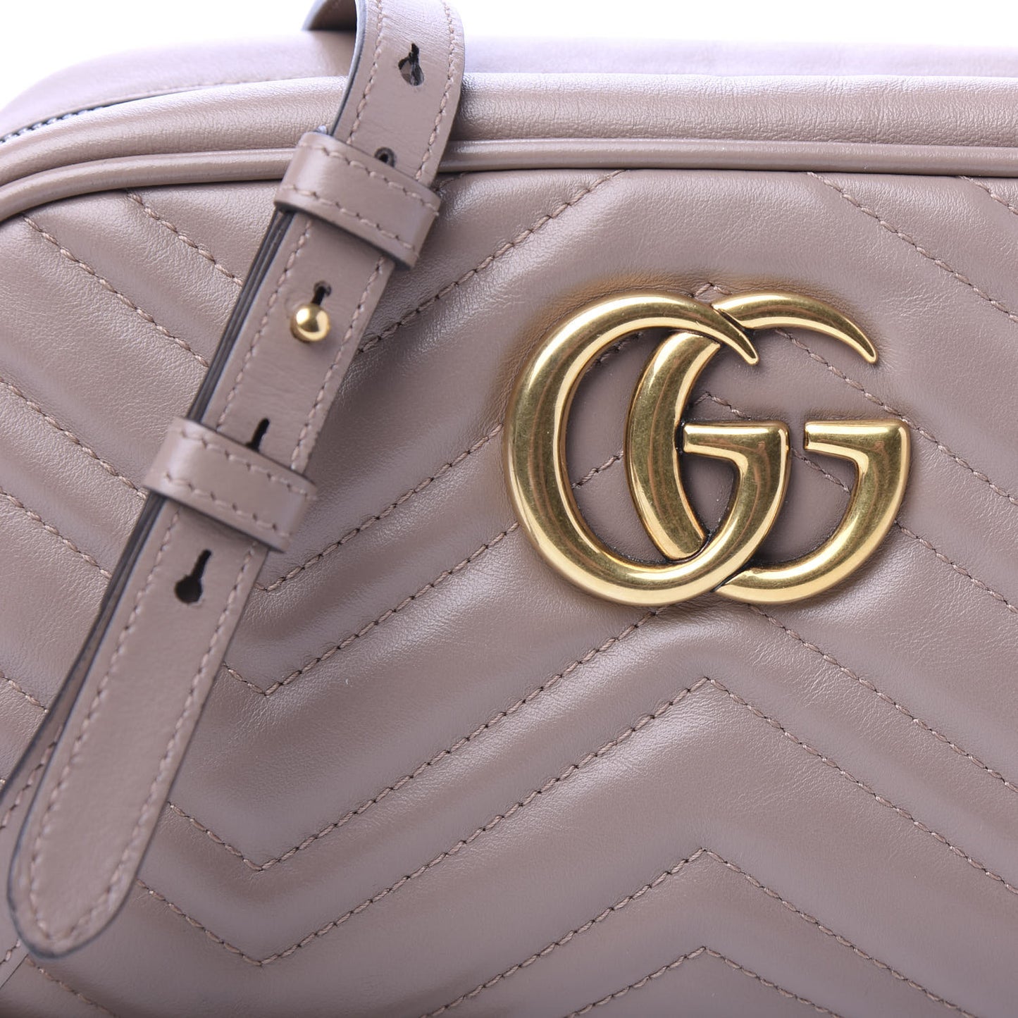 Calfskin Matelasse Small GG Marmont Chain Shoulder Bag Porcelain Rose
