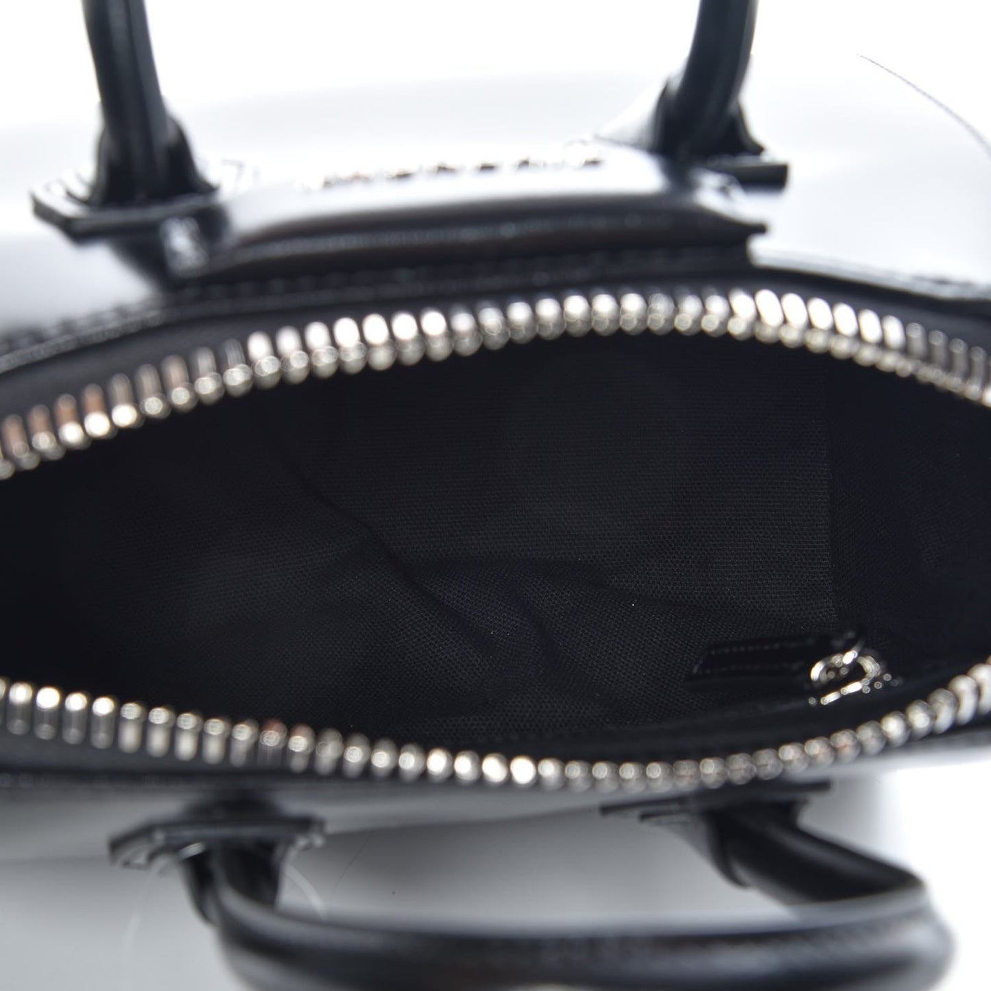 Shiny Lord Calfskin Mini Antigona Black