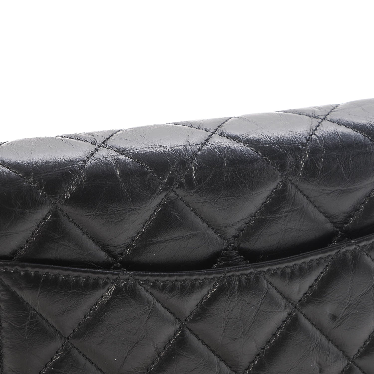 Chanel Aged Calfskin Quilted Lucky Charms Casino 2.55 Reissue Wallet On Chain WOC Black 8 of 10