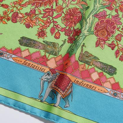 Hermes Silk Fantaisies Indiennes Pocket Square 3 of 7
