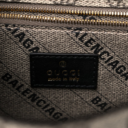 Balenciaga X GUCCI GG Supreme Monogram Small Hourglass Top Handle Bag Beige Ebony 6 of 10
