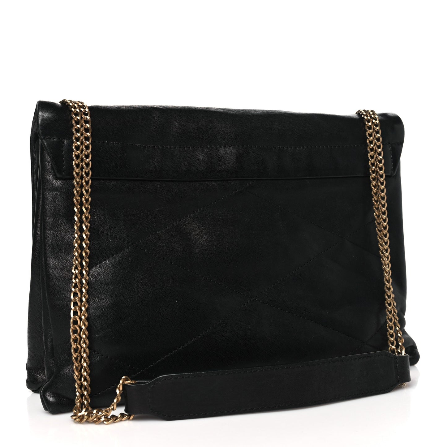 Lambskin Quilted Medium Sugar Flap Shoulder Bag Black