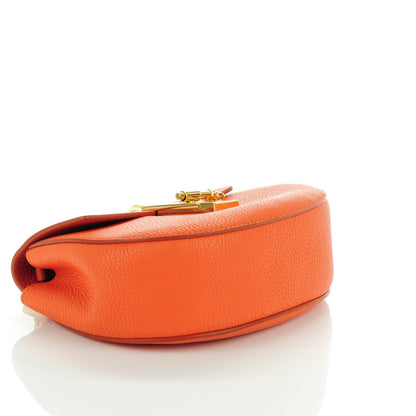 Chloe Grained Lambskin Mini Drew Shoulder Bag Foxy Orange 4 of 7