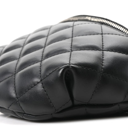Chanel Calfskin Quilted Uniform Waist Belt Bag Black 9 of 10