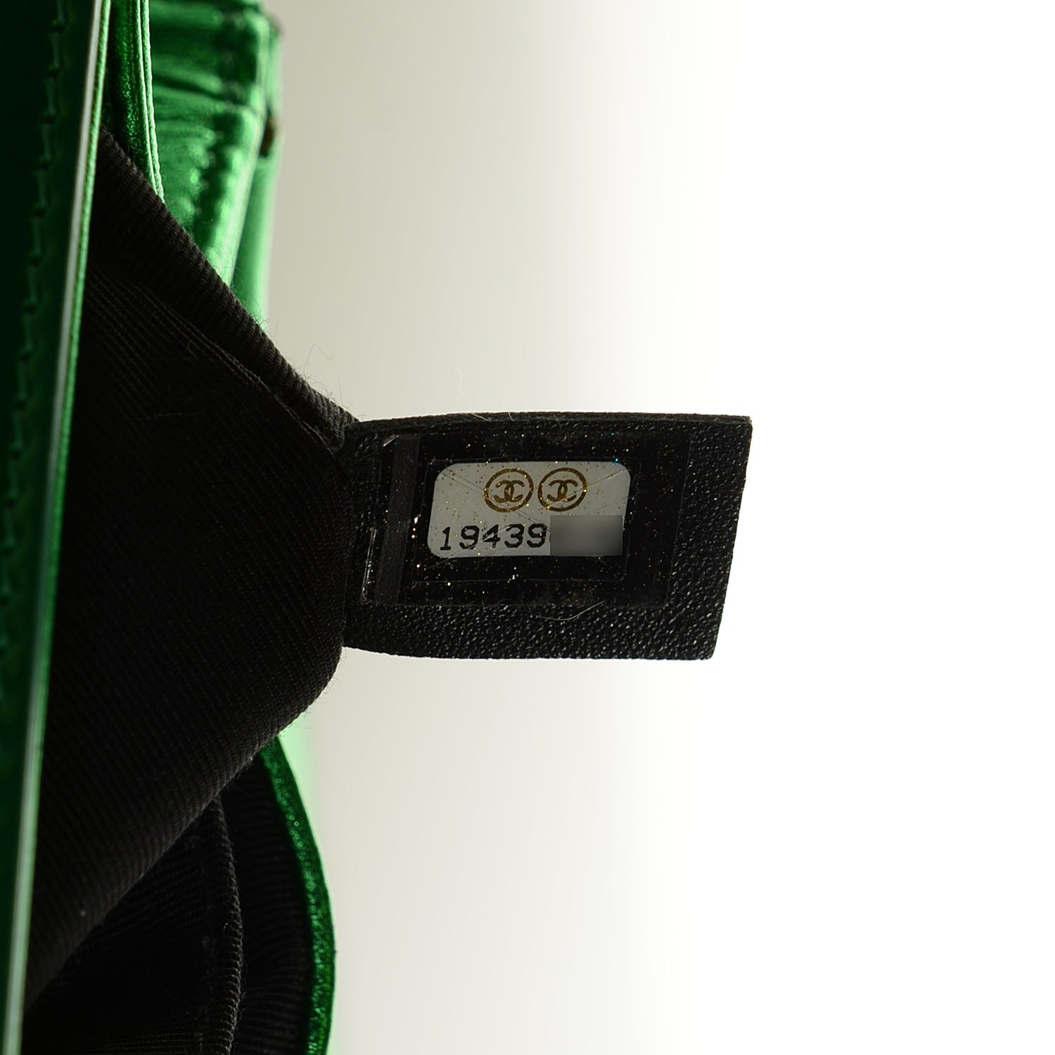 Chanel Metallic Patent Calfskin Medium Boy Flap Green 8 of 8