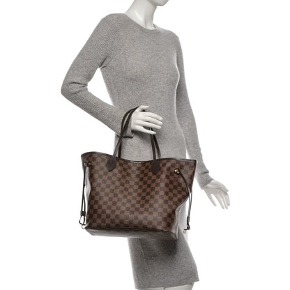 Louis Vuitton Damier Ebene Neo Neverfull MM Rose Ballerine 9 of 14