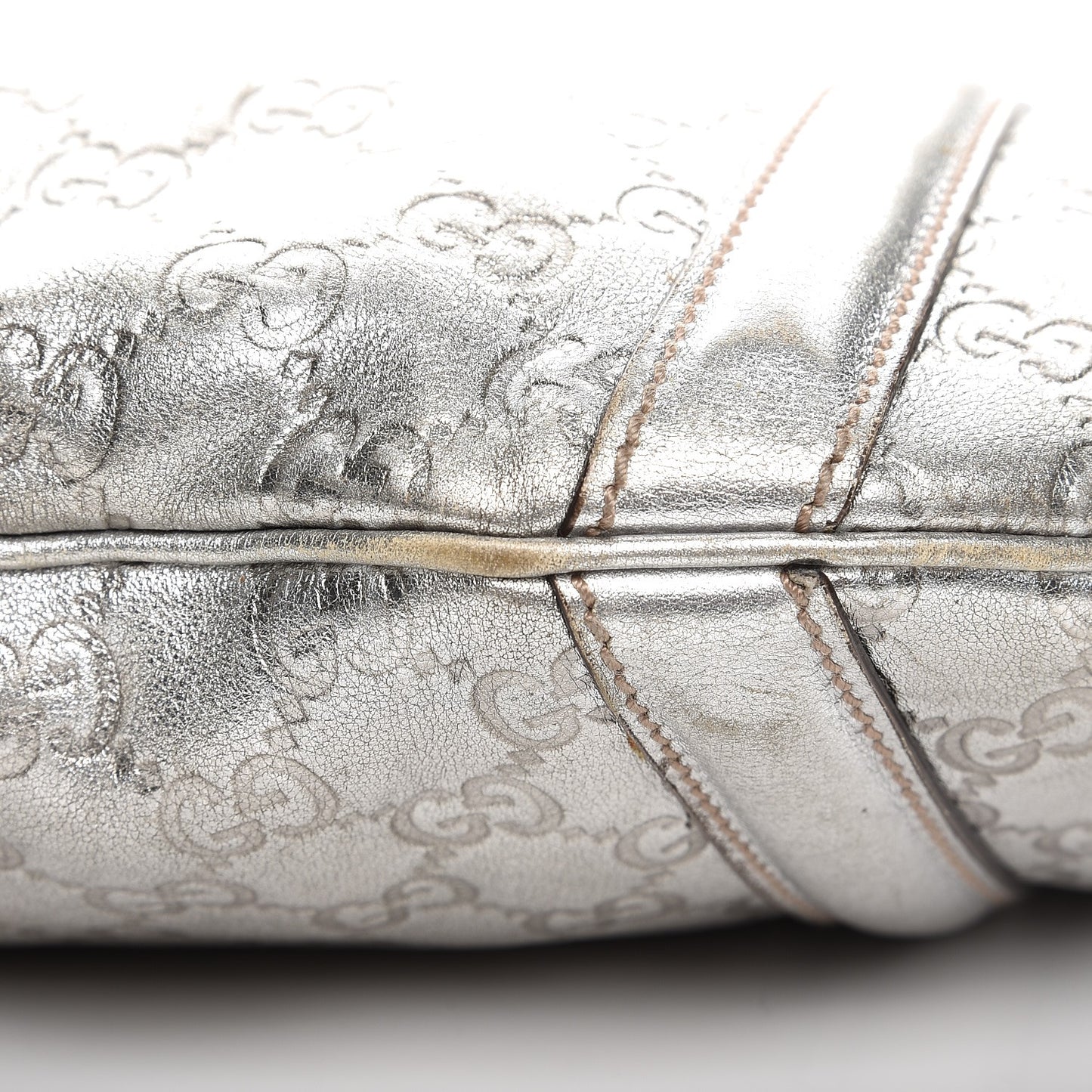 Guccissima Medium Britt Tote Silver