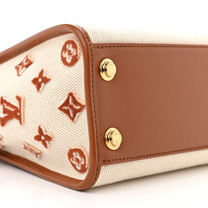 Louis Vuitton Canvas Calfskin Monogram On My Side PM Caramel Tan 8 of 10